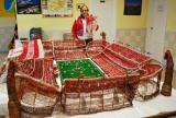El artista de los hilos de cobre, Sebastián Aguilar, ha dedicado un año a recrear el nuevo Estadio Los Carmenes que hasta finales de mes de diciembre podrá contemplarse en la sede de Protección Civil de Alhendín
09/12/2012
FOTO: ANTONIO ARENAS