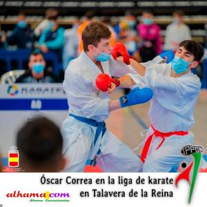 Óscar Correa en la liga de karate en Talavera de la Reina