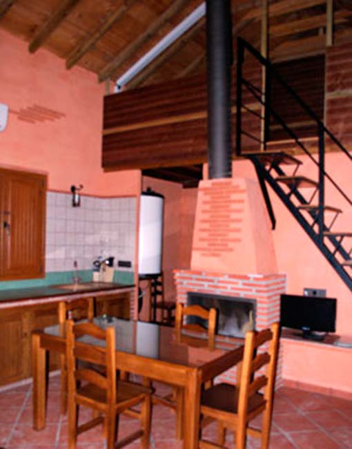 Salón con chimenea