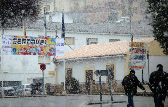  Así estaba el tiempo en Alhama en la tarde de la presentación, 12 de febrero 