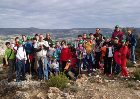 Grupo de escolares en una de las salidas