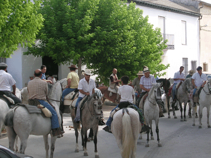 Caballerías en la romería de San Antonbio, de Jayena