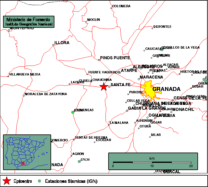 Plano del terremoto de Santa fe, 04/01/2007