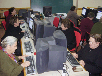 Clase de informatica en El Turro