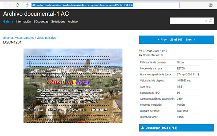 Galería de archivos en línea